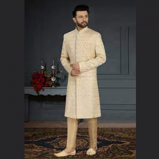 Men Silk Pakistani Sherwani 